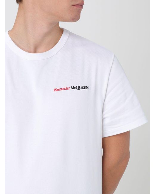 Camiseta Hombre Alexander McQueen de hombre de color White