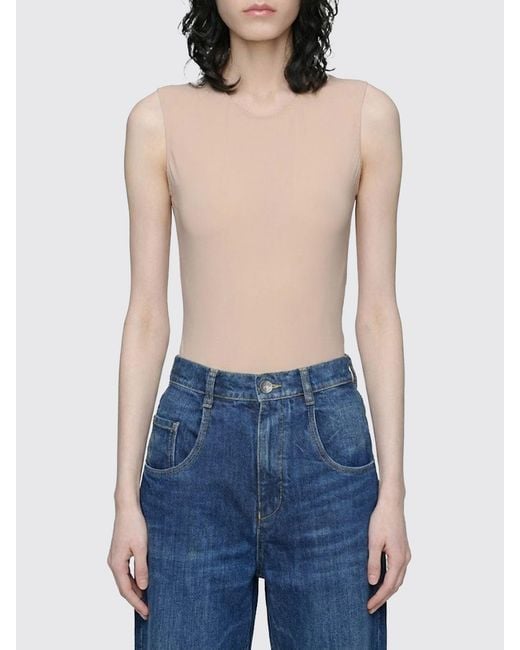 Maison Margiela Blue Stretch Nylon Bodysuit