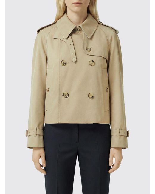 Burberry Natural Cotton Double-Breasted Trench Coat