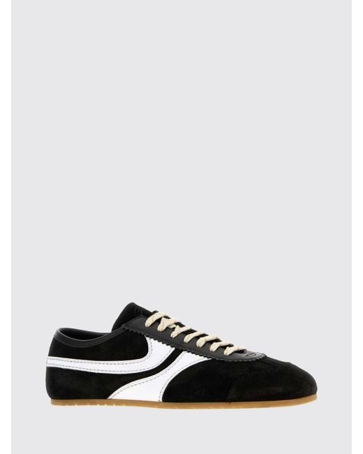 Dries Van Noten White Two-Tone Suede And Smooth Leather Low-Top Sneakers for men