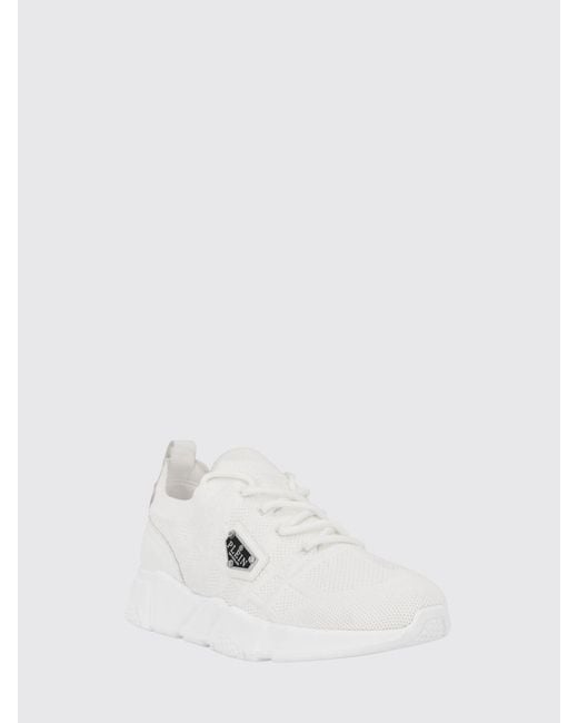 Philipp Plein Natural Low-Top Technical Mesh Sneakers With Elasticized Ankle for men