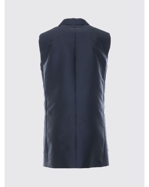 MM6 by Maison Margiela Blue Satin Vest