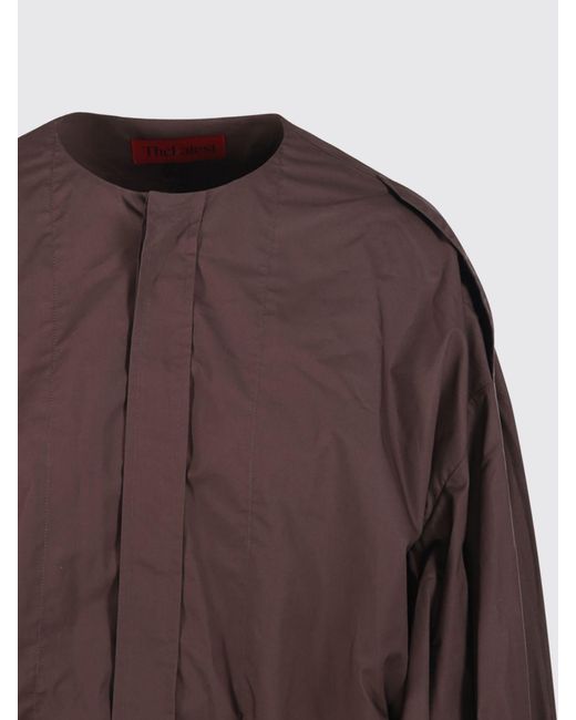 Thelatest Brown Cotton Poplin Shirt