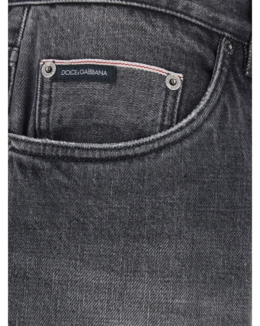 Dolce & Gabbana Blue Dolce &Amp Gabbana Straight Fit Five-Pocket Jeans for men