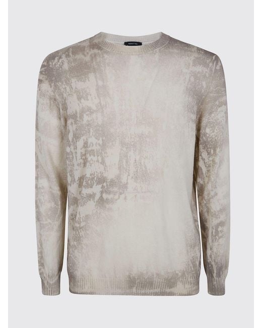 Avant Toi Natural Abstract Pattern Cashmere Sweater for men