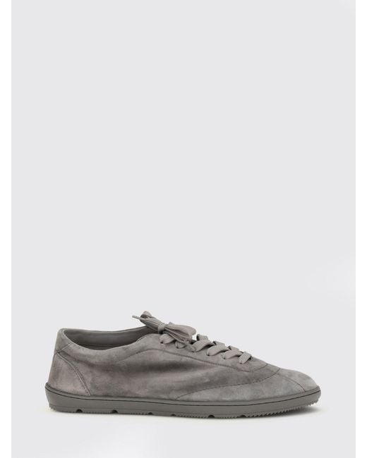 Brunello Cucinelli Gray Suede Sneakers for men