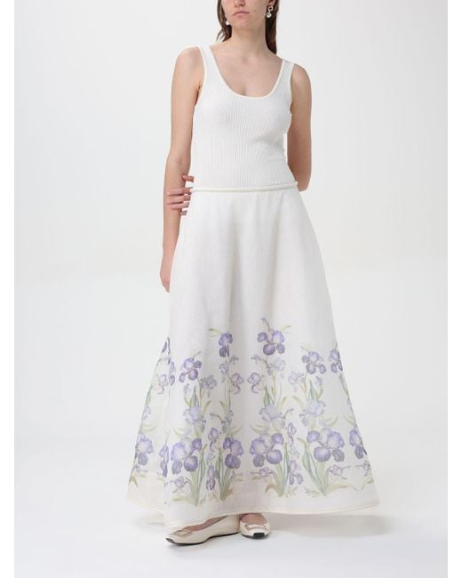 Zimmermann White Skirt