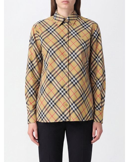 Burberry Natural Long-Sleeved Vintage Check Cotton Shirt