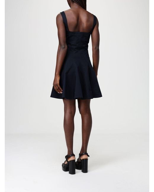 Versace Jeans Couture Blue Stretch Cotton Mini Dress