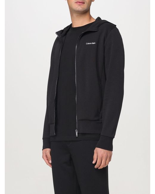 Felpa Con Zip di Calvin Klein in Blue da Uomo