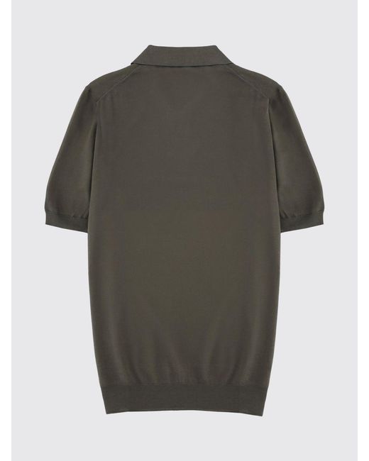 Fay Green Cotton Polo Shirt for men