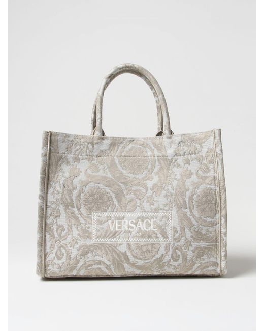 Versace Gray Tote Bags