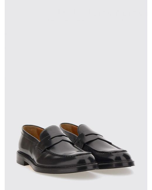 Doucal's White Brushed Leather Loafers for men