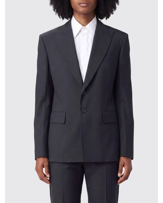 DSquared² Blue Single-Breasted Wool Blend Blazer With Peak Lapels And Flap Pockets