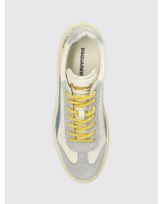 DSquared² White Rider Leather Sneakers for men