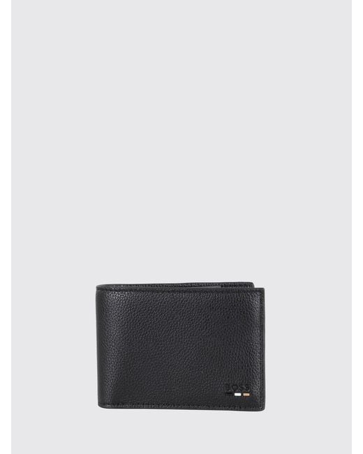 Boss White Grained Synthetic Leather Wallet for men