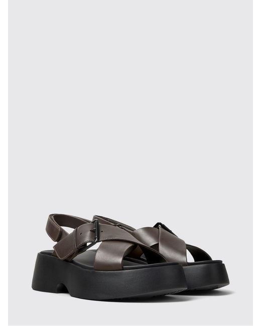 Camper White Tasha Leather Sandals