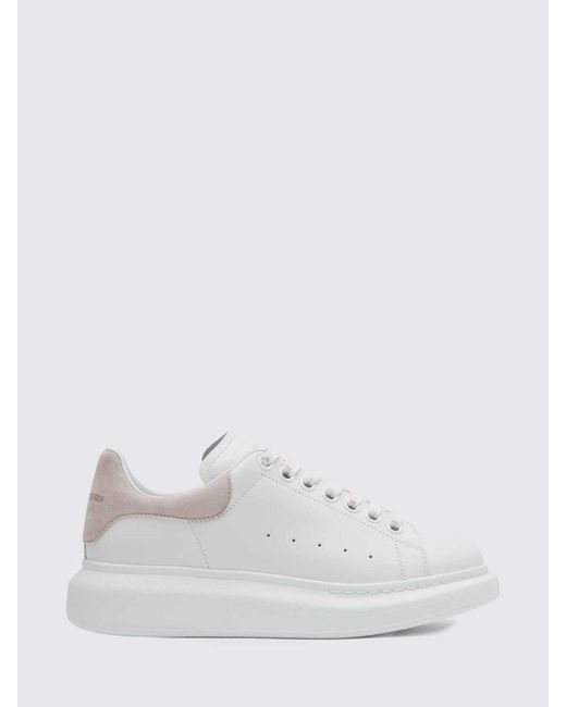 McQueen White Oversize Leather Sneakers