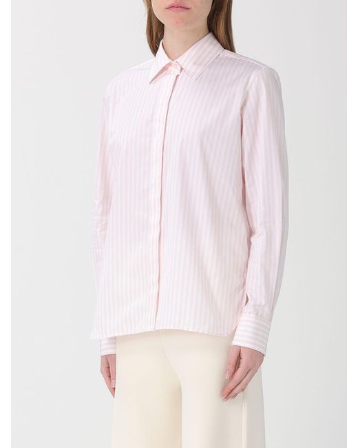 Max Mara Pink Striped Cotton Shirt
