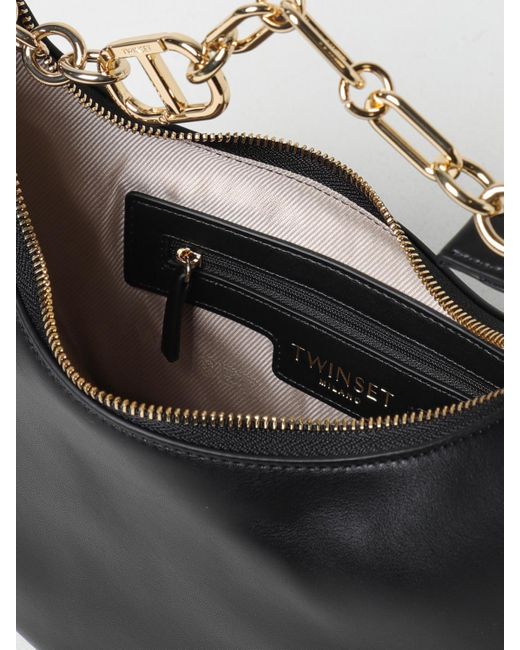 Borsa Croissant di Twinset in Black