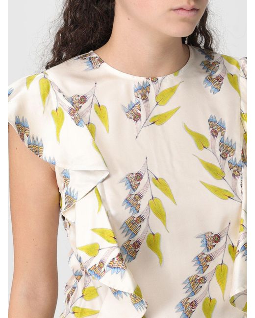 Ulla Johnson Blue Botanical Printed Silk Top