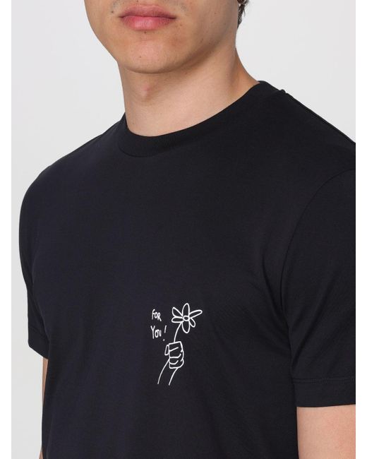 T-shirt in cotone di Neil Barrett in Black da Uomo