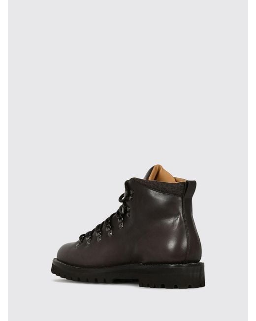 Church's Black Poulton Calfskin Leather Lace-Up Ankle Boots With Lug Sole for men