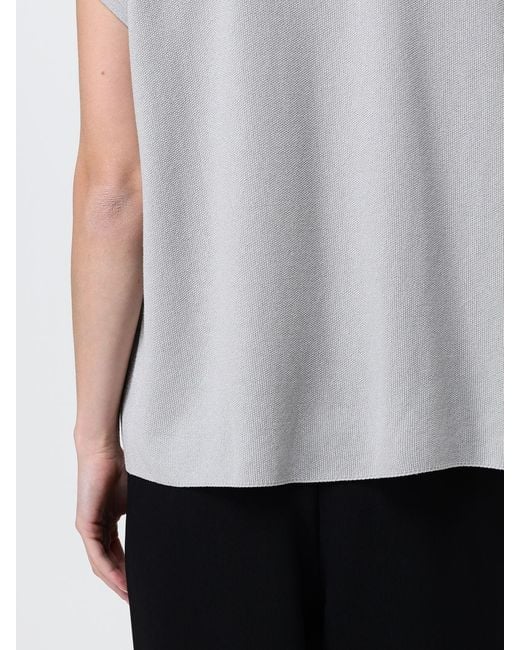Fabiana Filippi Gray Cotton Blend Sweater