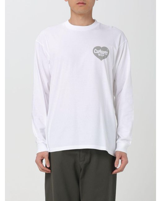 T-shirt di cotone di Carhartt in White da Uomo
