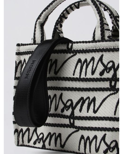 MSGM Black Tote Bags