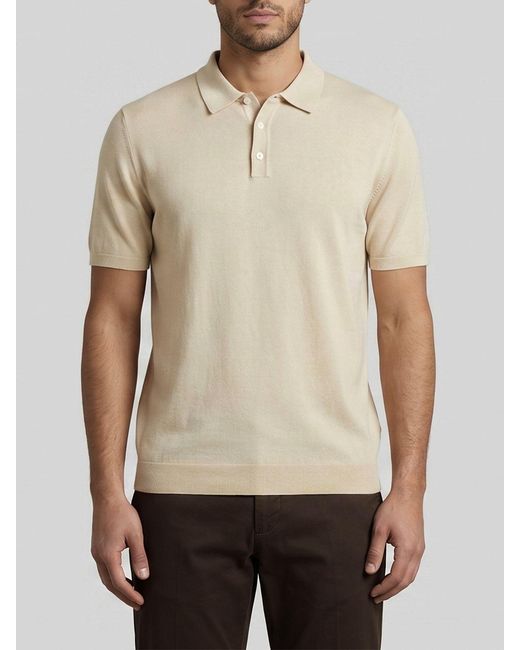 Roberto Collina Natural Linen Polo Shirt for men