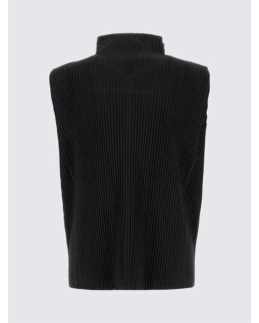 Homme Plissé Issey Miyake Blue Pleated High Neck Zip-Up Vest Homme Plissé Issey Miyake for men