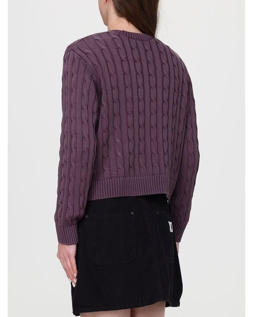 Carhartt Purple Cotton Crewneck Sweater