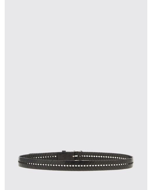 Lemaire White Braided Calfskin Leather Belt for men
