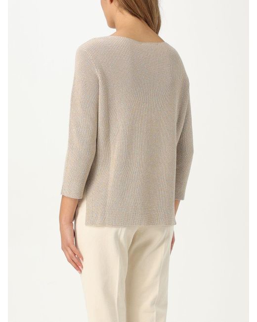 Pullover in cotone tricot di Fabiana Filippi in Natural