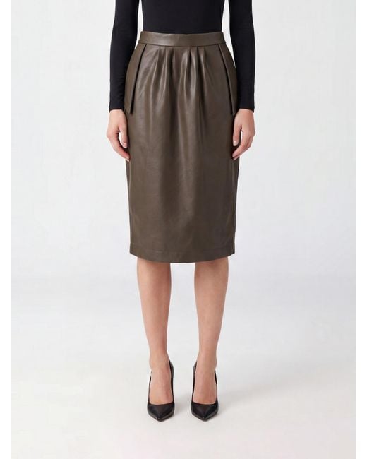 Stella McCartney Black High-Waisted Midi Pencil Skirt