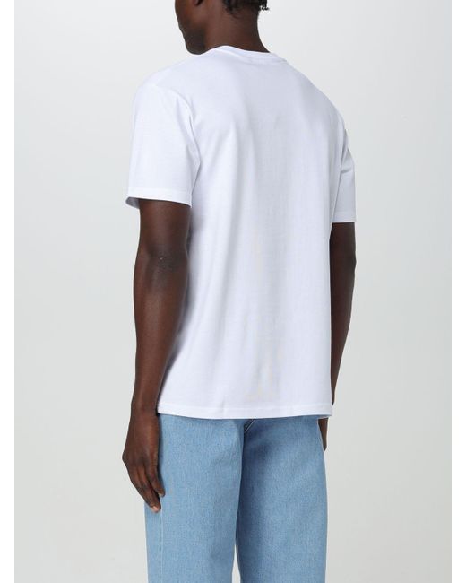 T-shirt con logo di Just Cavalli in White da Uomo