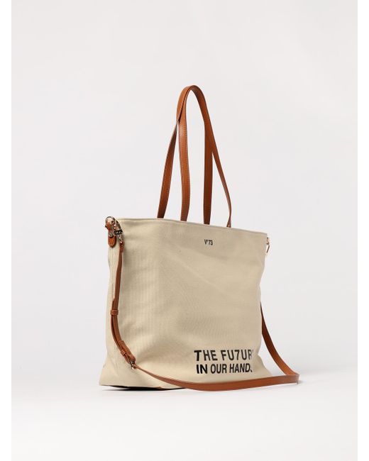 V73 Natural Schultertasche Damen