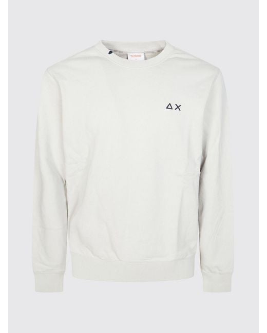 Sun 68 Gray Cotton Crewneck Sweatshirt for men
