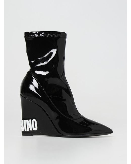 Moschino Couture Black Wedge Shoes