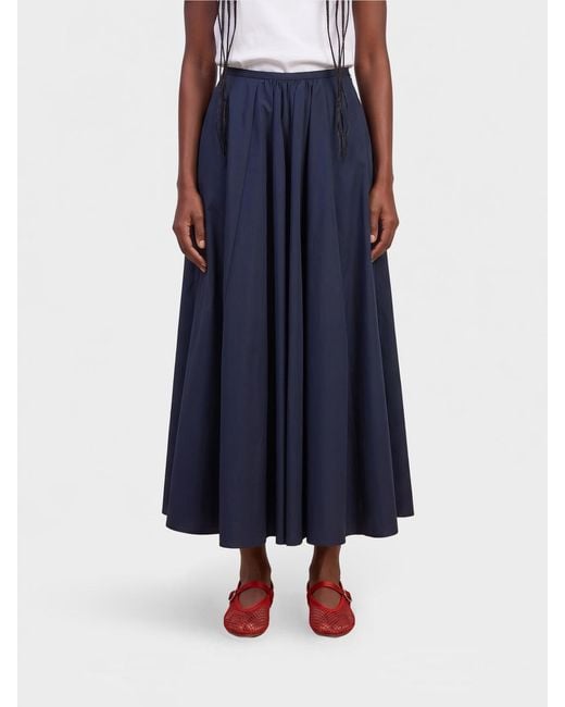 Aspesi Blue Cotton Skirt