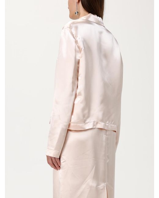Philosophy Di Lorenzo Serafini Natural Elegant Long Sleeve Shirt With Button Closure