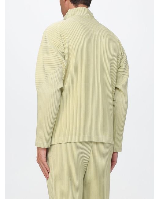 Homme Plissé Issey Miyake Natural Pleated High-Neck Zip-Up Cardigan By Homme Plissé Issey Miyake for men