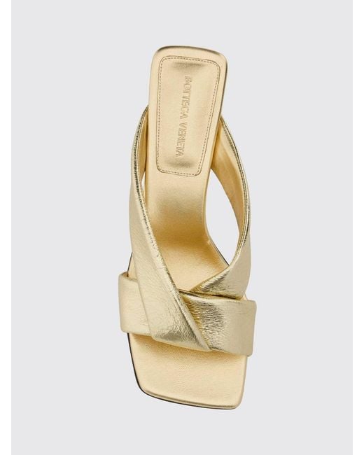 Bottega Veneta Natural Heeled Sandal