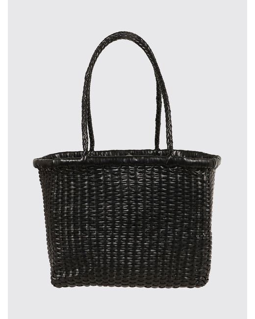 Dragon Diffusion Black Woven Leather Bag