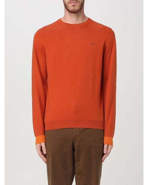 Sun 68 Orange Sweatshirt Sun68 for men