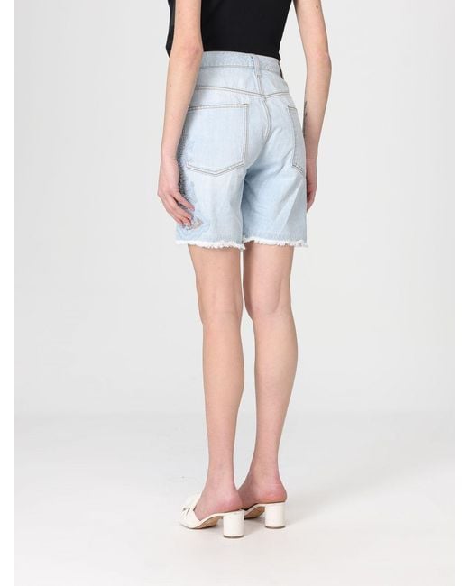 Ermanno Scervino Blue Cotton Denim Shorts