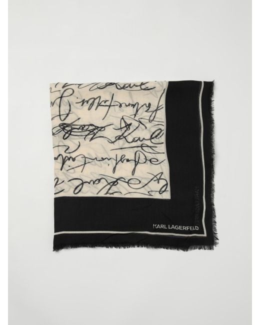 Karl Lagerfeld White Neck Scarf