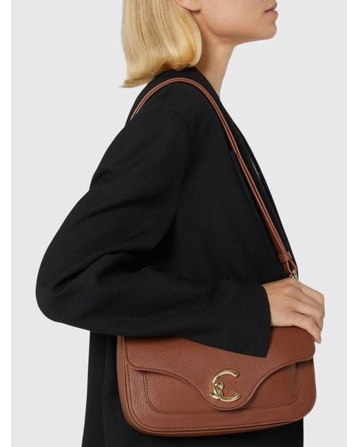 Coccinelle Brown C-Me Grained Leather Bag