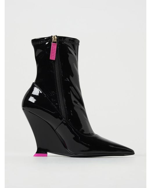 3Juin Black Flat Ankle Boots